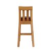 Billy Solid Oak Tall Kitchen Stool with Red Leather Pad - £30 OFF FLASH SALE - 6