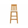 Billy Tall Oak Breakfast Stool with Cream Leather Seat - £30 OFF FLASH SALE - 4 Billy Tall Oak Breakfast Stool with Cream Leather Seat - £30 OFF FLASH SALE - 4