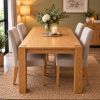 Cambridge 140cm Oak Dining Table - 20% Off Discount Code FLASH - 3