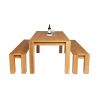 Cambridge 180cm Oak Table & 2 x 180cm Cambridge Benches - 4 Cambridge 180cm Oak Table & 2 x 180cm Cambridge Benches - 4