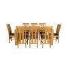Cambridge 180cm Oak Table 8 Churchill Brown Leather Oak Chair Set - 3 Cambridge 180cm Oak Table 8 Churchill Brown Leather Oak Chair Set - 3