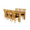Cambridge 180cm Oak Table 8 Churchill Brown Leather Oak Chair Set - 5 Cambridge 180cm Oak Table 8 Churchill Brown Leather Oak Chair Set - 5