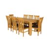 Cambridge 180cm Oak Table 8 Churchill Brown Leather Oak Chair Set - 6 Cambridge 180cm Oak Table 8 Churchill Brown Leather Oak Chair Set - 6