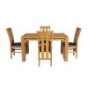 Oak Dining Set Cambridge 140cm Oak Table 6 Churchill Brown Leather Chairs - SUMMER SALE - 8 Oak Dining Set Cambridge 140cm Oak Table 6 Churchill Brown Leather Chairs - SUMMER SALE - 8