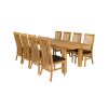 Caravella 230cm Extending Oak Table 8 Lichfield Brown Leather Oak Chair Set - 3 Caravella 230cm Extending Oak Table 8 Lichfield Brown Leather Oak Chair Set - 3