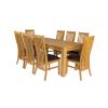 Caravella 230cm Extending Oak Table 8 Lichfield Brown Leather Oak Chair Set - 4 Caravella 230cm Extending Oak Table 8 Lichfield Brown Leather Oak Chair Set - 4