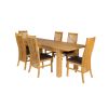 Caravella 230cm Extending Oak Table 8 Lichfield Brown Leather Oak Chair Set - 6 Caravella 230cm Extending Oak Table 8 Lichfield Brown Leather Oak Chair Set - 6