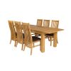 Caravella 230cm Extending Oak Table 8 Lichfield Brown Leather Oak Chair Set - 7 Caravella 230cm Extending Oak Table 8 Lichfield Brown Leather Oak Chair Set - 7
