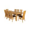 Caravella 230cm Extending Oak Table 8 Lichfield Brown Leather Oak Chair Set - 8 Caravella 230cm Extending Oak Table 8 Lichfield Brown Leather Oak Chair Set - 8