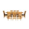 Caravella 230cm Extending Oak Table 8 Churchill Brown Leather Oak Chair Set - 3 Caravella 230cm Extending Oak Table 8 Churchill Brown Leather Oak Chair Set - 3