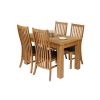 Caravella 170cm Extending Oak Table 4 Lichfield Brown Leather Oak Chair Set - 2 Caravella 170cm Extending Oak Table 4 Lichfield Brown Leather Oak Chair Set - 2
