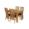 Caravella 170cm Extending Oak Table 4 Lichfield Brown Leather Oak Chair Set - 3 Caravella 170cm Extending Oak Table 4 Lichfield Brown Leather Oak Chair Set - 3