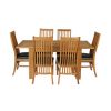 Caravella 170cm Extending Oak Table 6 Lichfield Brown Leather Oak Chair Set - 5 Caravella 170cm Extending Oak Table 6 Lichfield Brown Leather Oak Chair Set - 5