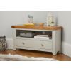 Cheshire Grey Painted Oak Corner TV Unit with Drawer - £50 OFF FLASH SALE EXTENDED - 2