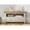 Cheshire Grey Painted Oak Corner TV Unit with Drawer - £50 OFF FLASH SALE EXTENDED - 3