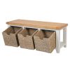 Cheshire Grey Painted Hallway Large Shoe Bench with 3 Baskets - 25% OFF FLASH SALE - 7 Cheshire Grey Painted Hallway Large Shoe Bench with 3 Baskets - 25% OFF FLASH SALE - 7