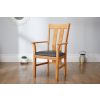 Churchill Black Leather Oak Carver Dining Chair - SUMMER SALE - 2