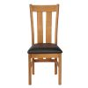 Churchill Dark Brown Leather Solid Oak Dining Chair - £20 OFF SUMMER SALE - 4