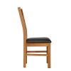Churchill Dark Brown Leather Solid Oak Dining Chair - £20 OFF SUMMER SALE - 5