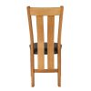 Churchill Dark Brown Leather Solid Oak Dining Chair - £20 OFF SUMMER SALE - 7