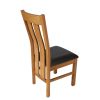 Churchill Dark Brown Leather Solid Oak Dining Chair - £20 OFF SUMMER SALE - 6