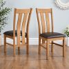 Churchill Dark Brown Leather Solid Oak Dining Chair - £20 OFF AUTUMN SALE - 3 Churchill Dark Brown Leather Solid Oak Dining Chair - £20 OFF AUTUMN SALE - 3
