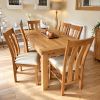 Churchill Solid Oak Cream Leather Assembled Dining Chair - £20 OFF AUTUMN SALE - 3