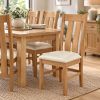 Churchill Solid Oak Cream Leather Assembled Dining Chair - £20 OFF AUTUMN SALE - 2