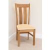 Churchill Solid Oak Cream Leather Assembled Dining Chair - £20 OFF AUTUMN SALE - 10