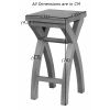 Country Oak Cross Leg Solid Oak Kitchen Stool - SUMMER SALE - 8 Country Oak Cross Leg Solid Oak Kitchen Stool - SUMMER SALE - 8