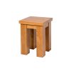 Country Oak 35cm Chunky Square Small Oak Bench Stool - SUMMER SALE - 6