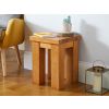 Country Oak 35cm Chunky Square Small Oak Bench Stool - SUMMER SALE - 2