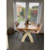 Country Oak 140cm Cream Painted Cross Leg Dining Table - SUMMER SALE - 4