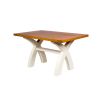 Country Oak 140cm Cream Painted Cross Leg Dining Table - SUMMER SALE - 5