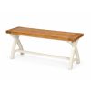 Country Oak 120cm Cream Painted Cross Leg Dining Bench - 10% Off Discount Code SAVE - 2 Country Oak 120cm Cream Painted Cross Leg Dining Bench - 10% Off Discount Code SAVE - 2