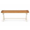 Country Oak 120cm Cream Painted Cross Leg Dining Bench - 10% Off Discount Code SAVE - 6 Country Oak 120cm Cream Painted Cross Leg Dining Bench - 10% Off Discount Code SAVE - 6