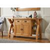 Country Oak 150cm Cross Leg Assembled Oak Sideboard - SUMMER SALE - 2 Country Oak 150cm Cross Leg Assembled Oak Sideboard - SUMMER SALE - 2