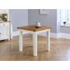 Country Oak 80cm Cream Painted Square Oak Dining Table / Desk - 10% OFF SUMMER SALE - 2