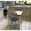 Country Oak 80cm Cream Painted Square Oak Dining Table / Desk - 10% OFF SUMMER SALE - 3