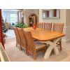 Country Oak Cream Painted 180cm-280cm Cross Leg Extending Dining Table - £100 OFF AUTUMN SALE - 3 Country Oak Cream Painted 180cm-280cm Cross Leg Extending Dining Table - £100 OFF AUTUMN SALE - 3
