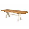 Country Oak Cream Painted 180cm-280cm Cross Leg Extending Dining Table - £100 OFF AUTUMN SALE - 2 Country Oak Cream Painted 180cm-280cm Cross Leg Extending Dining Table - £100 OFF AUTUMN SALE - 2