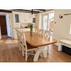 Country Oak Cream Painted 180cm-280cm Cross Leg Extending Dining Table - £100 OFF AUTUMN SALE - 4 Country Oak Cream Painted 180cm-280cm Cross Leg Extending Dining Table - £100 OFF AUTUMN SALE - 4