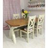 Country Oak 2.8m X Leg Double Extending Large Cream Painted Table - 20% Off Discount Code FLASH - 2