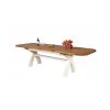 Country Oak 2.8m X Leg Double Extending Large Cream Painted Table - 20% Off Discount Code FLASH - 4