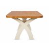 Country Oak 180cm Cream Painted Cross Leg Oak Dining Table With Rounded Corners - 20% Off Discount Code FLASH - 4 Country Oak 180cm Cream Painted Cross Leg Oak Dining Table With Rounded Corners - 20% Off Discount Code FLASH - 4