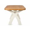 Country Oak 140cm Cream Painted Cross Leg Oak Dining Table With Rounded Corners - £80 Off Autumn Sale - 6 Country Oak 140cm Cream Painted Cross Leg Oak Dining Table With Rounded Corners - £80 Off Autumn Sale - 6