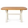 Country Oak 140cm Cream Painted Cross Leg Oak Dining Table With Rounded Corners - £80 Off Autumn Sale - 5 Country Oak 140cm Cream Painted Cross Leg Oak Dining Table With Rounded Corners - £80 Off Autumn Sale - 5