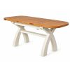 Country Oak Cream Painted 130cm-180cm Cross Leg Extending Dining Table - £50 OFF AUTUMN SALE - 6 Country Oak Cream Painted 130cm-180cm Cross Leg Extending Dining Table - £50 OFF AUTUMN SALE - 6