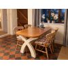 Country Oak Cream Painted 130cm-180cm Cross Leg Extending Dining Table - £50 OFF AUTUMN SALE - 3 Country Oak Cream Painted 130cm-180cm Cross Leg Extending Dining Table - £50 OFF AUTUMN SALE - 3