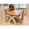 Country Oak Cream Painted 130cm-180cm Cross Leg Extending Dining Table - £50 OFF AUTUMN SALE - 5 Country Oak Cream Painted 130cm-180cm Cross Leg Extending Dining Table - £50 OFF AUTUMN SALE - 5